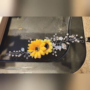 Wedding Hair Vine Accessory Sunflower Bride Headpiece